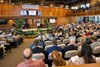 Former voice of New York racing Tom Durkin was the MC at the Hall of Fame inductions held at the Fasig Tipton Sales Pavilion Friday August 1, 2025 in Saratoga Springs, N.Y. Skip Dickstein Photo