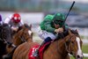 Green Sense and Dylan Browne McMonagle wins the 6f maiden.
The Curragh.
Photo: Patrick McCann/Racing Post
12.04.2025