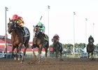 Thunders Rocknroll wins the 2025 Bella Notte Minnesota Distaff Sprint Championship Stakes at Canterbury Park