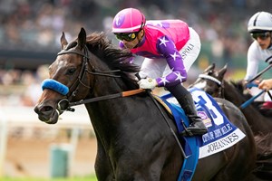 Johannes wins the City of Hope Mile Stakes at Santa Anita Park
