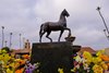 Breeders' Cup ecorche statue at Del Mar with Breeders’ Cup contenders at Del Mar Thoroughbred Club in Del Mar, CA, on Oct. 26, 2025.