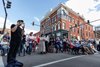 The crowd at the dedication of a mural honoring Sunday Silence at the Hotel Thoroughbred in Paris, Kentucky. Hancock bred the Kentucky Derby and Preakness winner at nearby Stone Farm. Photo by Pat McDonogh. Oct 12. 2025