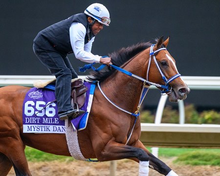 Mystik Dan trains at Del Mar