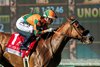 Thought Process and jockey Hector I. Berrios win the Grade II $200,000 Buena Vista Stakes Saturday, February 28, 2026 at Santa Anita Park, Arcadia, CA.
Benoit Photo