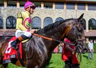 Zulu Kingdom with Flavien Prat wins the Maker’s Mark Mile (G1T) at Keeneland on April 10, 2026, in Lexington, Ky.