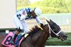 Claret Beret wins the 2026 Apple Blossom Handicap at Oaklawn Park