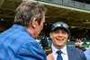 Brad Cox being interviewed by Kenny Rice, NBC Sports
Further Ado with Irad Ortiz, Jr. wins the Blue Grass (G1) at Keeneland in Lexington, Ky. on April 4, 2026