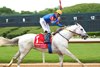 White Abarrio wins the 2026 Oaklawn Handicap at Oaklawn Park