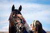 Gstaad and groom Enora Hervio after winning the Irish 2,000 Guineas.
The Curragh.
Photo: Patrick McCann/Racing Post
23.05.2026