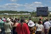 Fans watch a race on 2026 Black-Eyed Susan Day at Laurel Park
