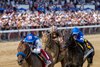 Nysos with Flavien Prat wins the Hill 'N' Dale Metropolitan (G1) at Saratoga in Saratoga Springs, N.Y., on June 6, 2026.