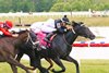 Hark Theangelssing wins the 2026 Stormy Blues Stakes at Laurel Park