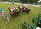 Program Trading ridden by Flavien Prat won the $500,000 United Nations Stakes at Monmouth Park Racetrack in Oceanport, NJ on Saturday July 18, 2026. Photo By Ryan Denver/EQUI-PHOTO