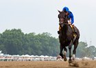 Knightsbridge ridden by Flavien Prat won the $350,000 Grade III Monmouth Cup at Monmouth Park Racetrack in Oceanport, NJ on Saturday July 18, 2026. Photo By Ryan Denver/EQUI-PHOTO