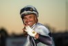 Jockey Umberto Rispoli wins his third race of the day aboard King of Gosford in the Grade II, $300,000 Del Mar Mile, Saturday, August 22, 2026 at Del Mar Thoroughbred Club, Del Mar CA.
© BENOIT PHOTO