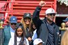 Russell Wilson and his wife Ciara with their kids celebrating after the win. Club Reign with Edgard Zayas wins race 1, a maiden special weight, for Russell Wilson et al and trainer Whit Beckman at Saratoga Race Course in Saratoga Springs, N.Y., on August 29, 2026.