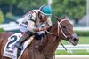 Summer Starlet with jockey Ricardo Santana, Jr., wins the 135th running of these Spinaway GI at the Saratoga Race Course Saturday Sept. 5, 2026 in Saratoga Springs, N.Y.