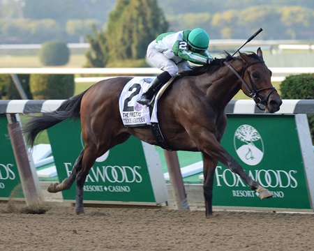 Hip 277 is out of Artemis Agrotera, winner of the 2013 Frizette Stakes at Belmont Park