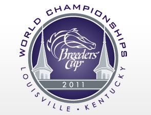 2011 BREEDERS CUP  OFFICIAL LOGO GLASS ****NEW**** 