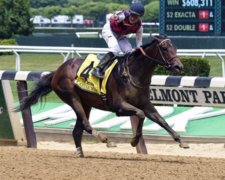 Carina Mia, who won the 2016 Acorn Stakes at Belmont Park, had her first son break his maiden on the Kentucky Derby undercard