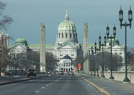 The Pennsylvania state capitol; Pennsylvania attorney general Dave Sunday believes unlicensed gambling outlets cost the state tens of millions of dollars in tax income every year