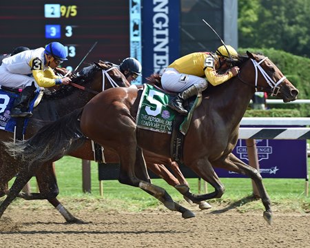 Cavorting on Top in Personal Ensign - BloodHorse