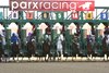 A rare sight as Painted Patchen #5 ridden by David Cora, a registered white thoroughbred broke from the gate at Parx Racing in Bensalem, Pennsylvania on November 19, 2016. 