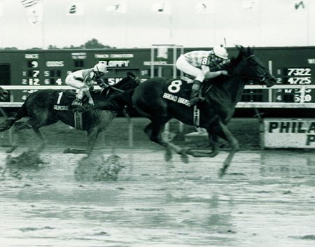 Broad Brush wins the 1986 Pennsylvania Derby at Philadelphia Park