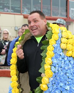 Owner Ron Paolucci after Imperative's win in the 2017 Charles Town Classic Stakes at Charles Town Races