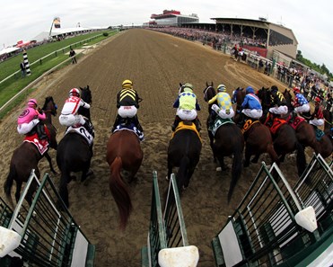 The start of the 142nd Running of the Preakness Stakes at Pimlico on May 20, 2017. 