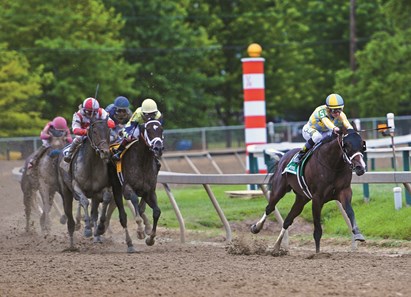 Preakness final turn images. Photo credit: Maggie Kimmitt