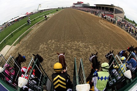 The start of the 142nd Running of the Preakness Stakes at Pimlico on May 20, 2017. 