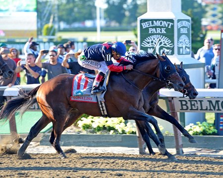 Backtrack Tonalist Takes Belmont Stakes By A Head Bloodhorse