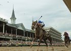 Smarty Jones wins the 2004 Kentucky Derby.