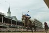 Smarty Jones wins the 2004 Kentucky Derby.