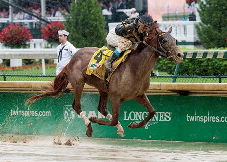 Funny Duck and Brian Hernandez Jr. finish 4 3/4 lengths ahead in the Pat Day Mile at Churchill Downs