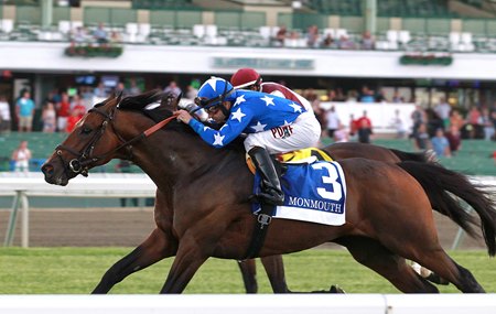 Money Multiplier Reigns Again in Monmouth Stakes - BloodHorse Money Multiplier Reigns Again in Monmouth Stakes - BloodHorse