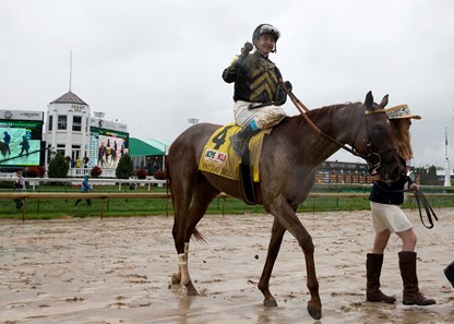 Funny Duck And Brian J Hernandez Jr Winning The Pat Day Mile At Funny Duck And Brian J Hernandez Jr Winning The Pat Day Mile At