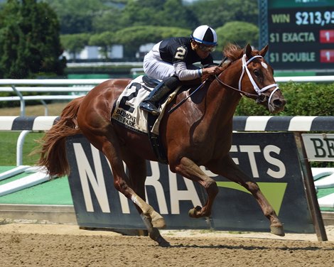 Jockey Franco Sweeps Stakes at Belmont Park - BloodHorse