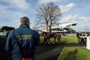 One of the racecourse vets watches the runners in the opener circle the parade ring as racing returns following the equine flu outbreak
Plumpton 13.2.19 