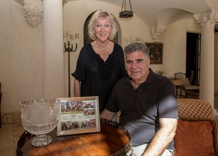 Lawrence Goichman and his wife, Jennifer, in their winter residence in Florida