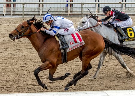 Core Beliefs wins the 2019 New Orleans Handicap at Fair Grounds