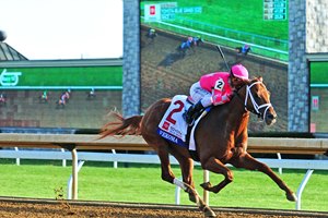 Vekoma wins the Blue Grass Stakes at Keeneland
