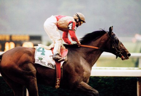 Colonial Affair wins the 1993 Belmont Stakes at Belmont Park