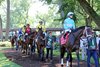 The paddock prior to the 82nd Running of the Delaware Handicap (GII) at Delaware Park on July 13, 2019. Another Broad (No.1) Gotham Gala (No. 2) Photo By: Chad B. Harmon