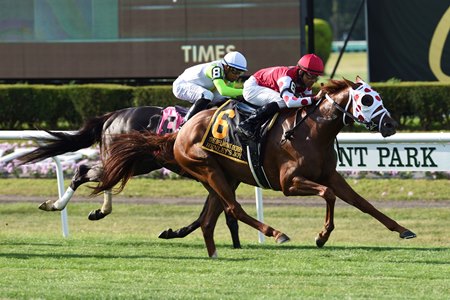 Henley's Joy wins the Belmont Derby Invitational at Belmont Park