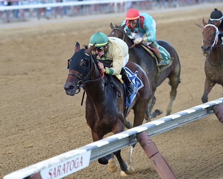 Golden Award wins the 2019 Shuvee Stakes at Saratoga Race Course