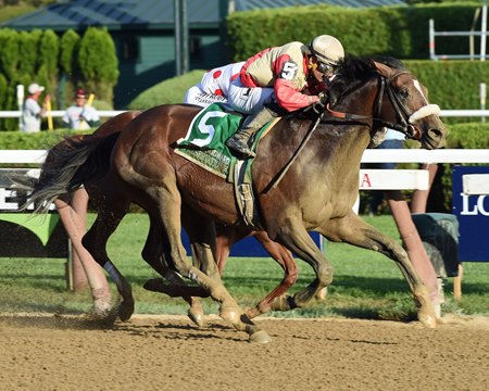 Preservationist wins the 2019 Woodward Stakes at the Saratoga Race Course