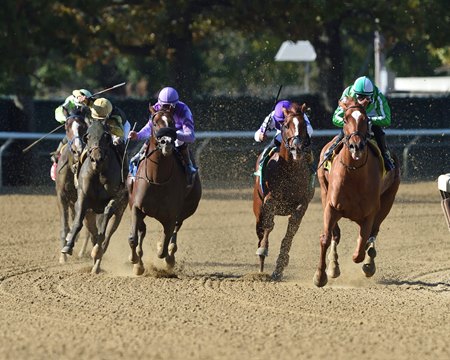 Racing at Belmont Park