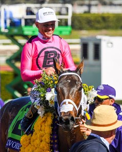 A jockey boot worn by Javier Castellano is one item in the Retired Racehorse Project auction